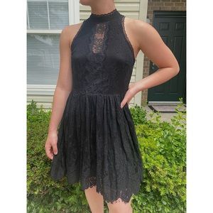 Free People Black lace dress